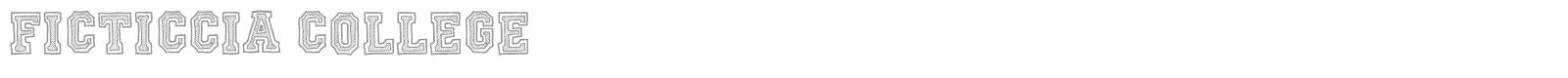 Ficticcia College font preview